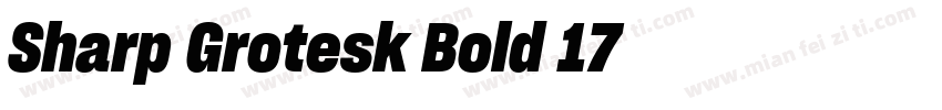Sharp Grotesk Bold 17字体转换